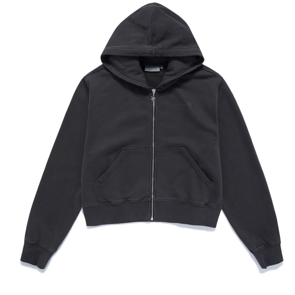 Samii Ryan Black Stone Wash Zip-Up Hoodie NWT - Picture 6 of 9